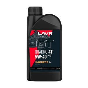 Моторное масло GT Quadro 4Т 5W40 LAVR, 1 л